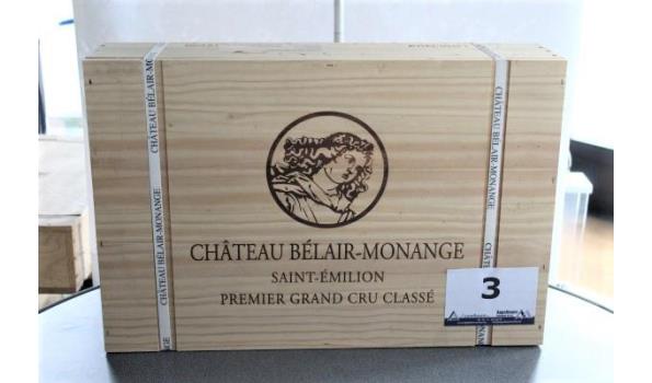 kist inh 6 flessen à 75cl wijn, Chateau Bélair-Montagne, Saint-Emilion, Premier Grand Cru Classé, 2013